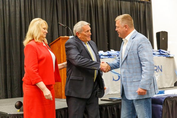 President Dr. Pamela L. Alderman, Wally Thornhill, and Dr. David Lemmon