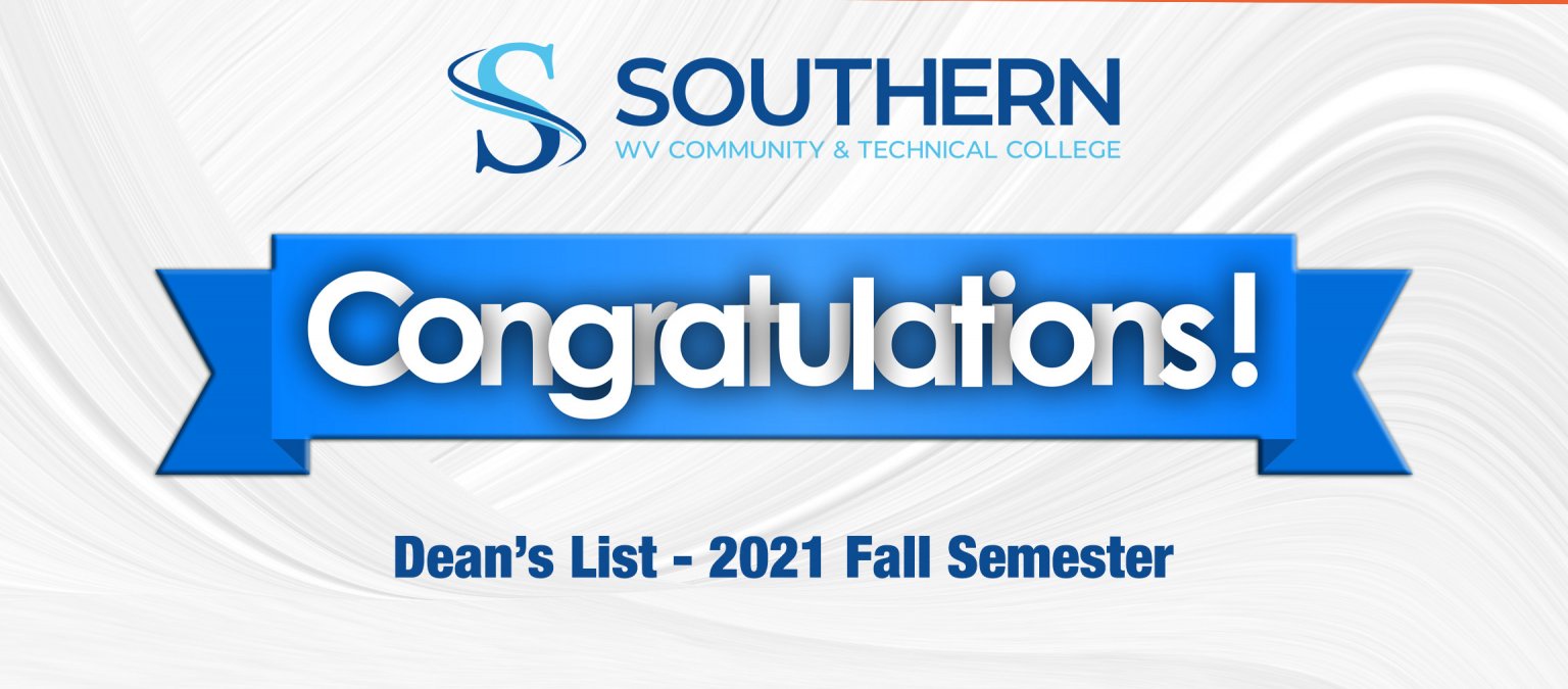 Southern Release's Fall 2021 Dean's List Southern West Virginia