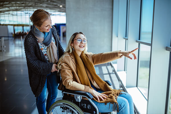 Student in Wheelchair with classmate