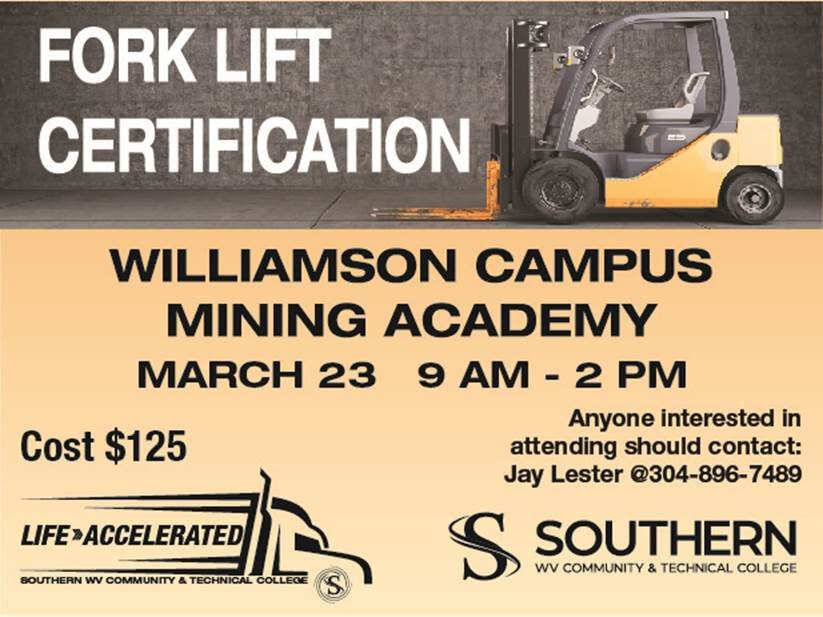 Fork Lift Certification Southern West Virginia Community and